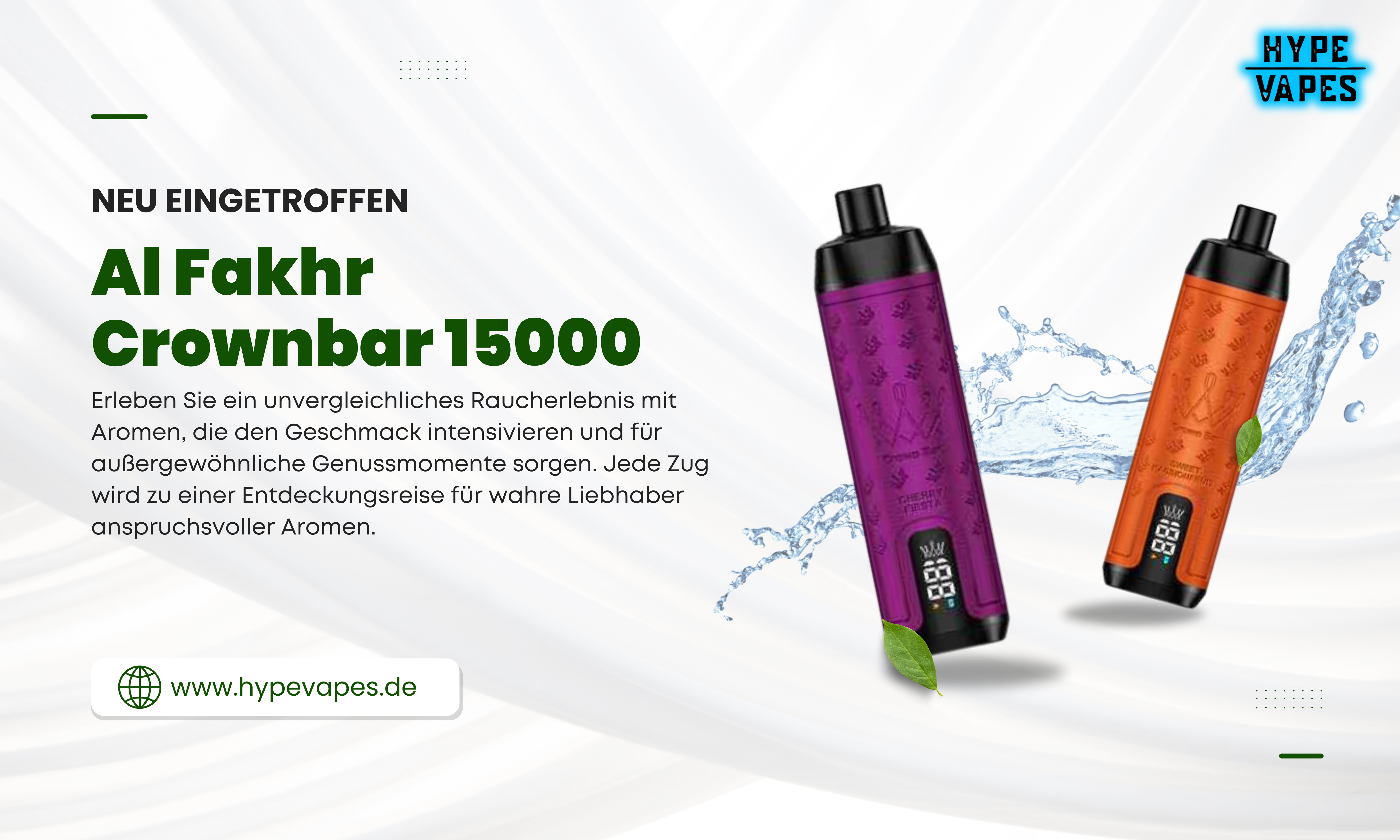 Al Fakhr Crownbar 15000: Die Premium-Einweg-Vape mit 15.000 Zügen